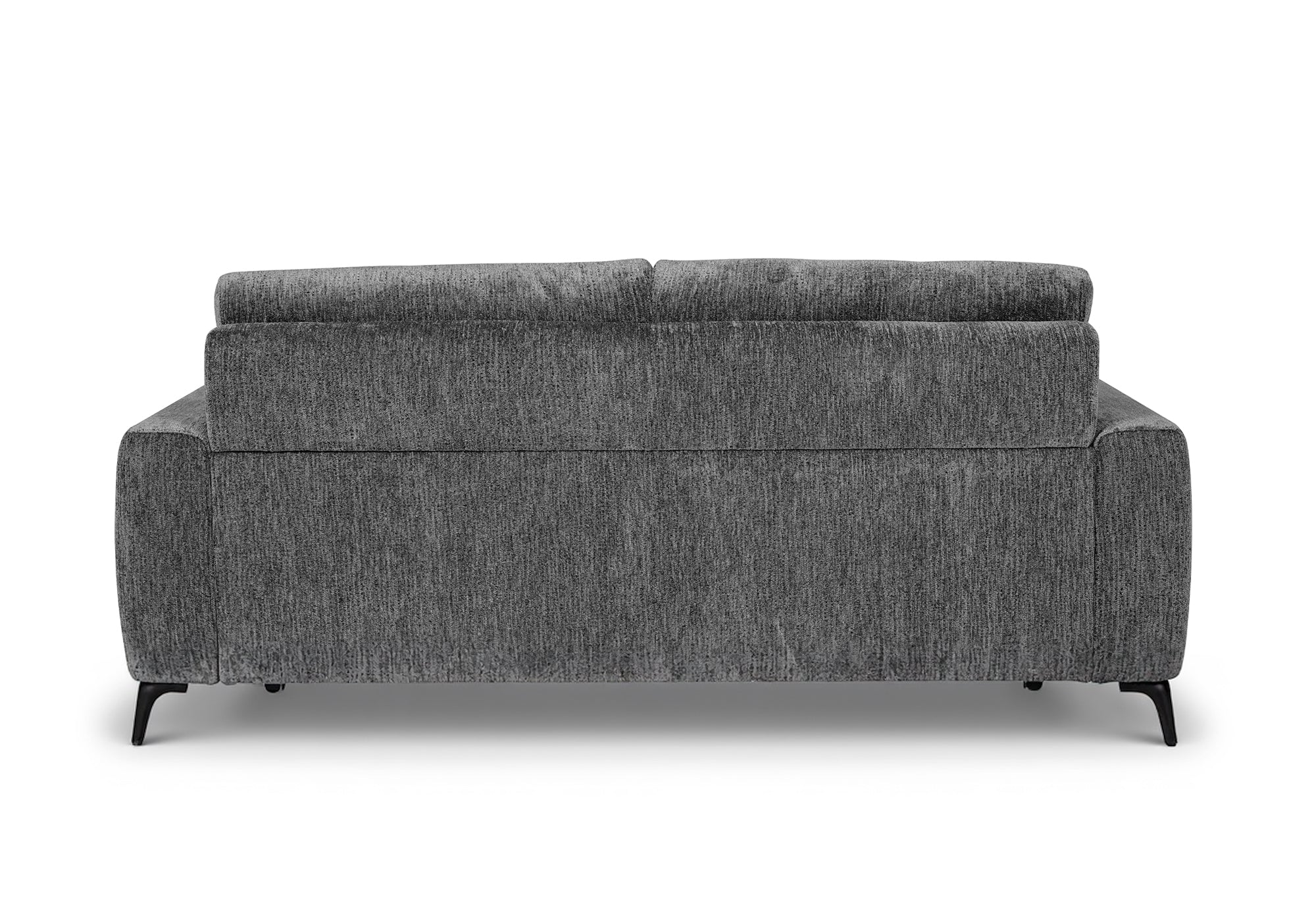 Sofá cama NONA de 3 plazas en terciopelo jaspeado gris oscuro