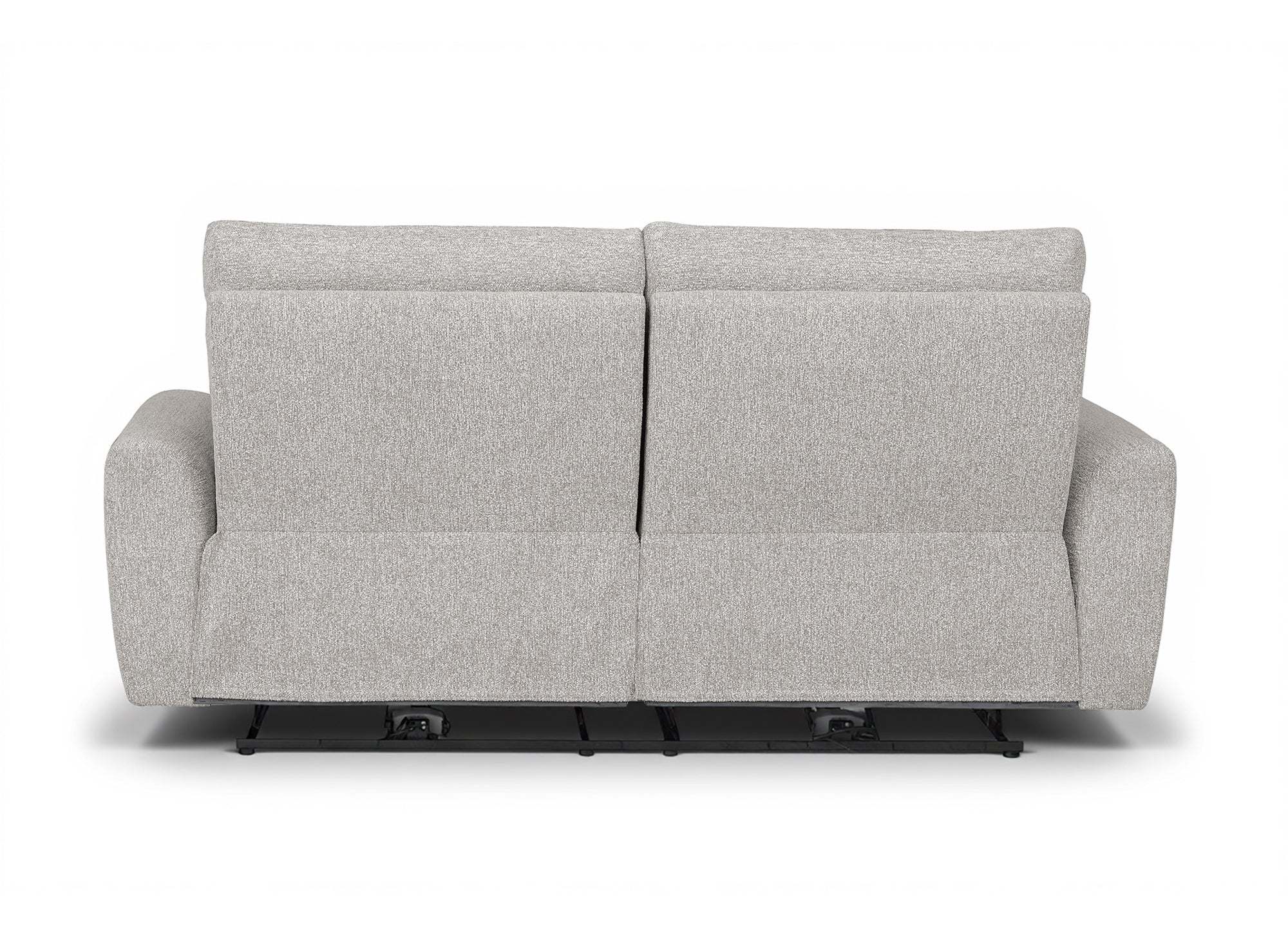 Sofá reclinable eléctrico de 3 plazas DAVY en tejido bouclé beige