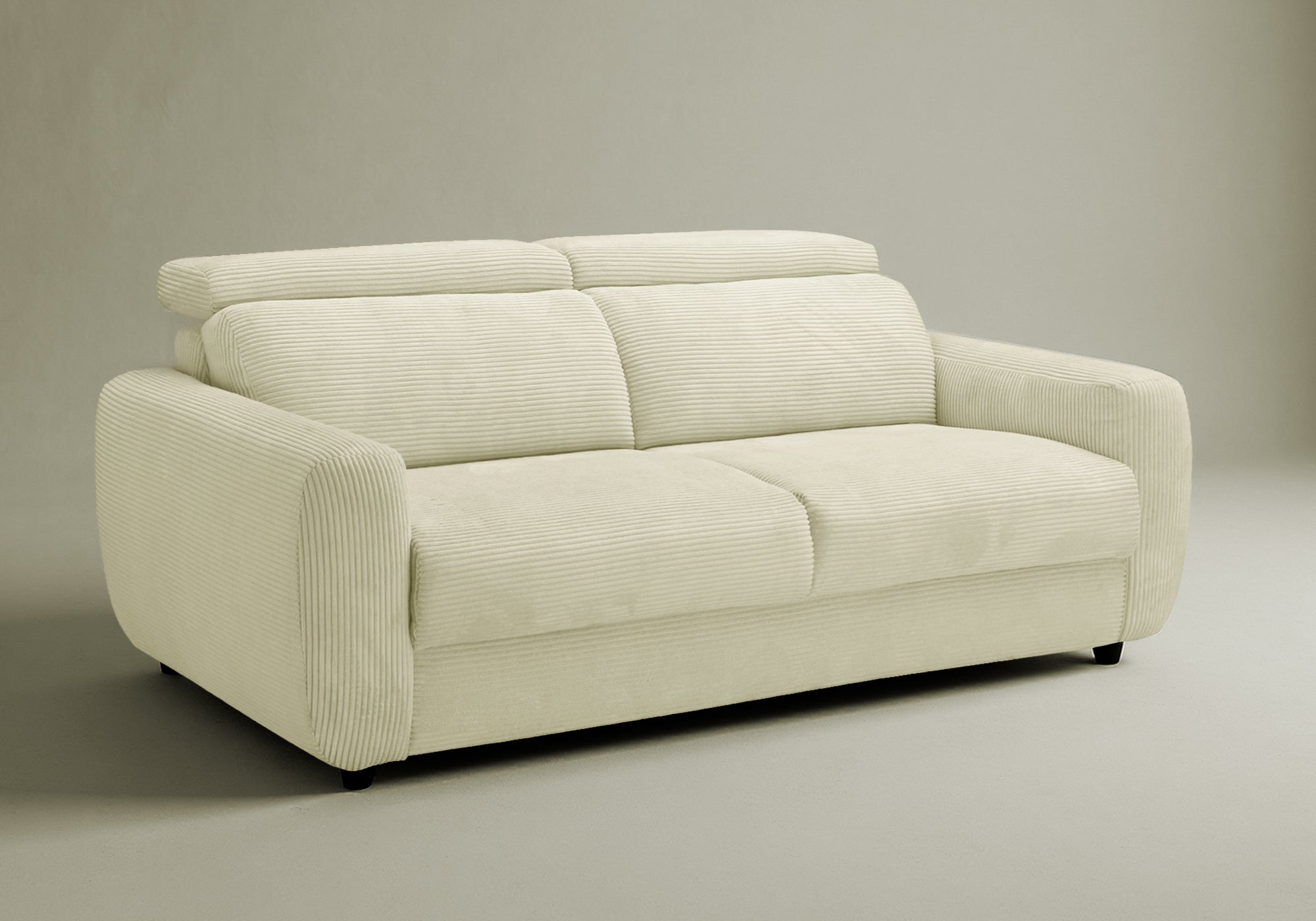 Sofá cama TOGO de 3 plazas en pana beige