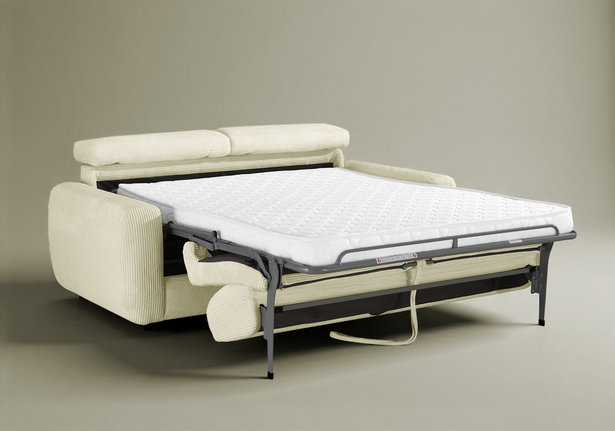 Sofá cama TOGO de 3 plazas en pana beige