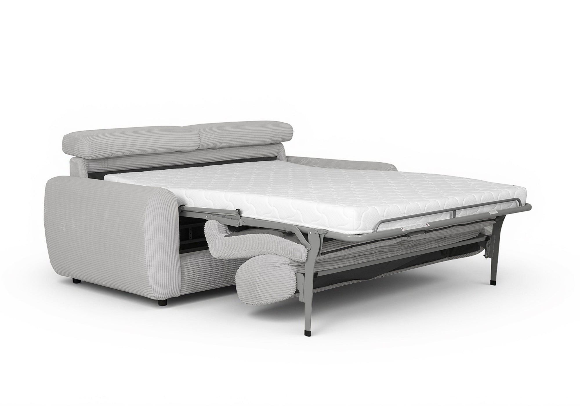 Sofá cama TOGO de 3 plazas en pana gris