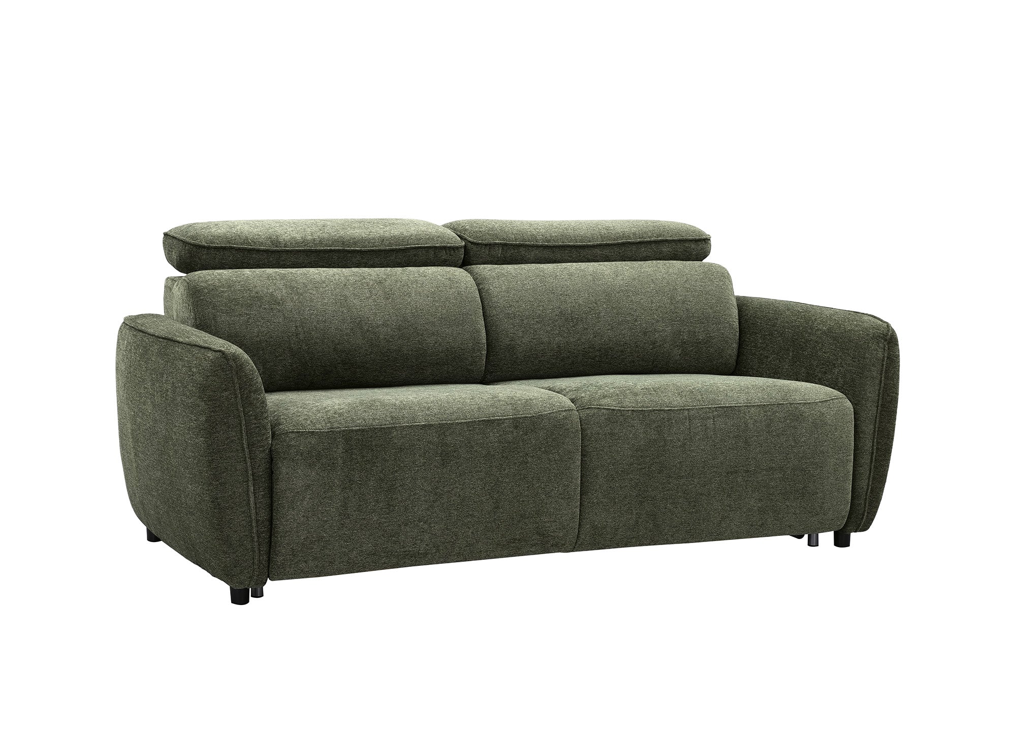 Sofá convertible Express de 3 plazas en tejido texturado verde JACINTHE