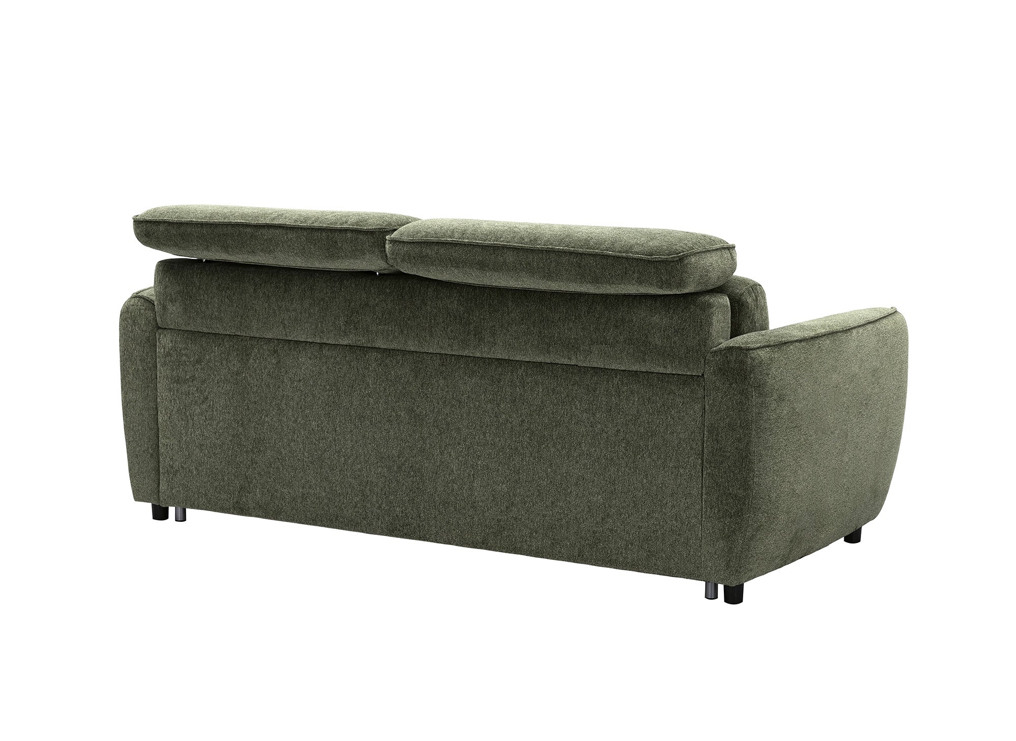 Sofá convertible Express de 3 plazas en tejido texturado verde JACINTHE