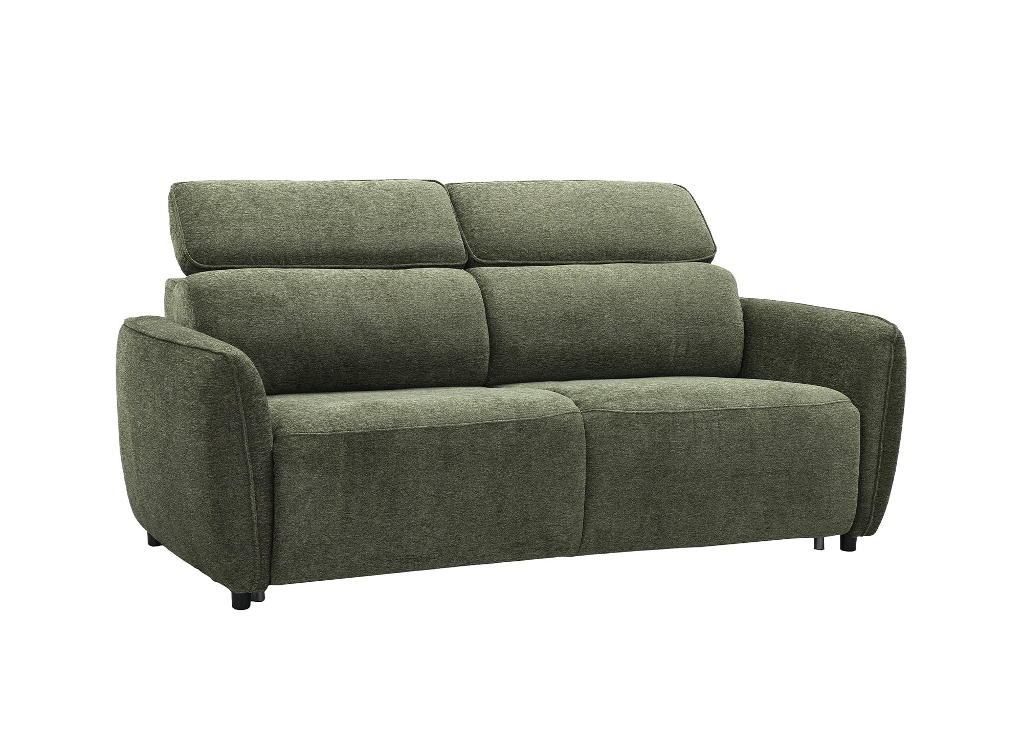 Sofá convertible Express de 3 plazas en tejido texturado verde JACINTHE