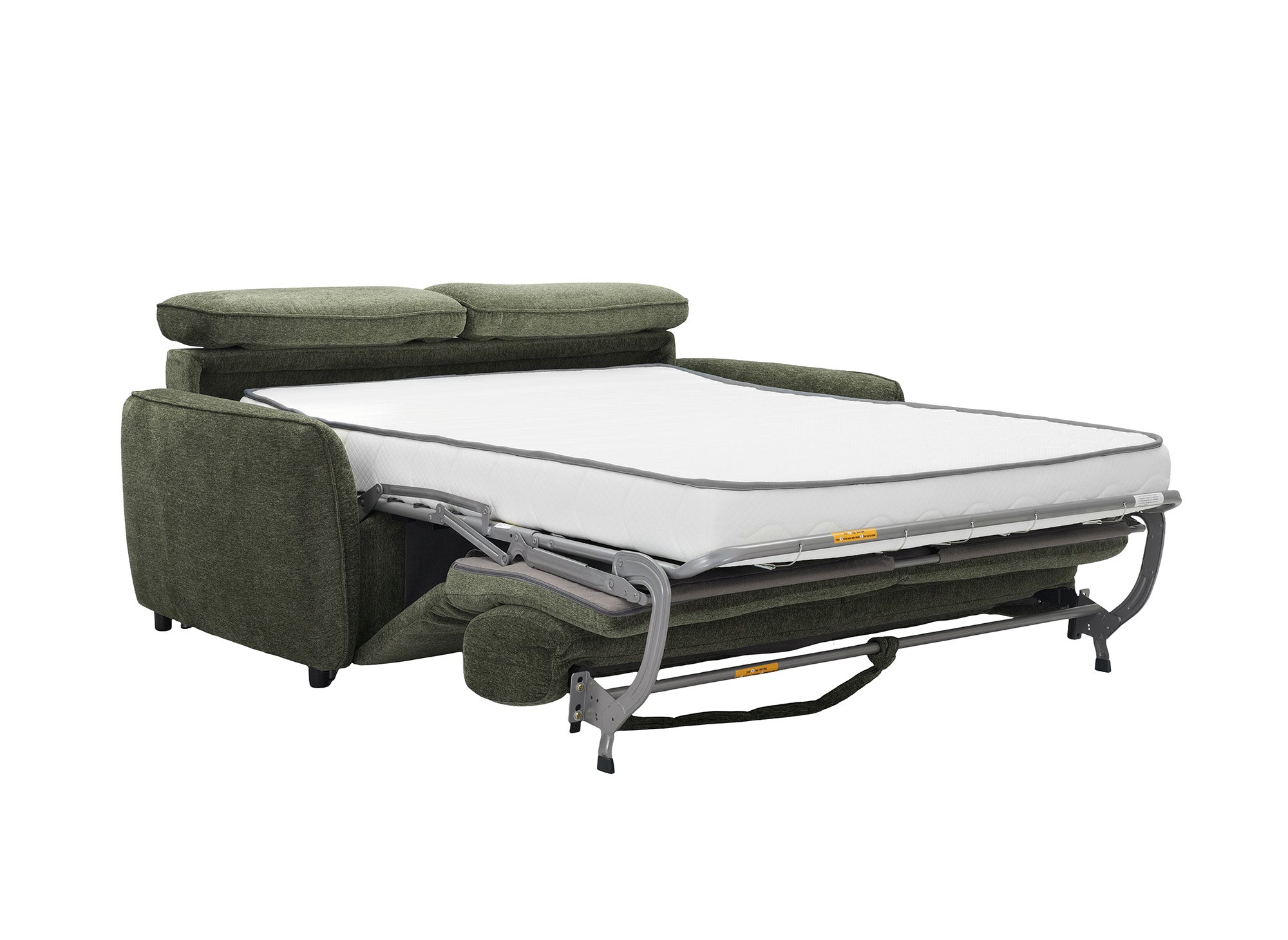Sofá convertible Express de 3 plazas en tejido texturado verde JACINTHE