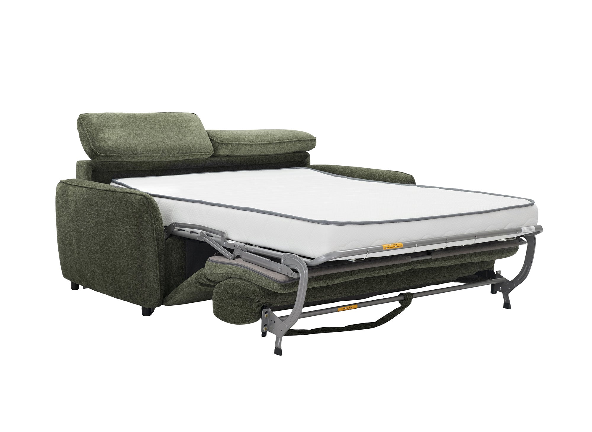 Sofá convertible Express de 3 plazas en tejido texturado verde JACINTHE