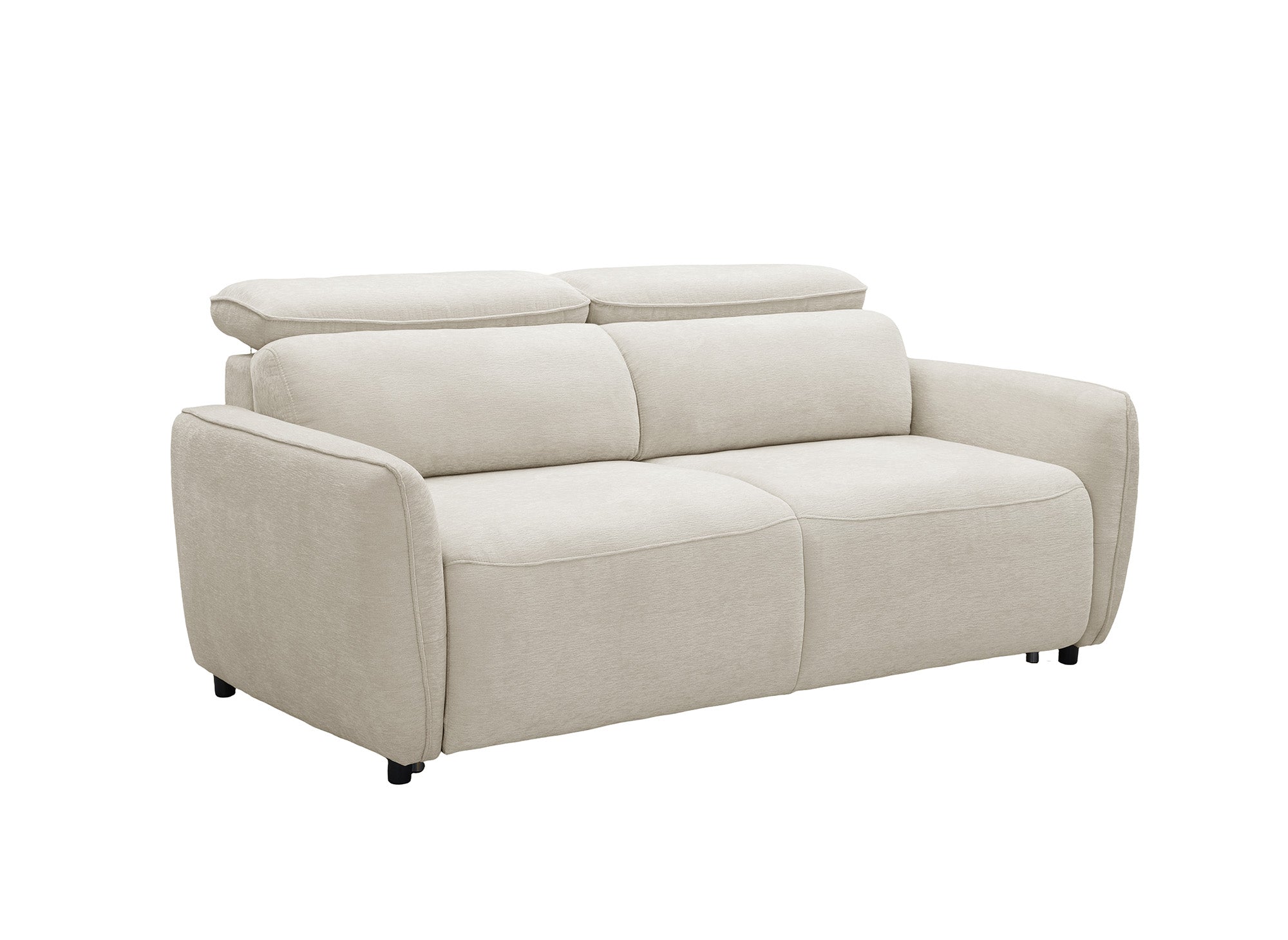 Sofá convertible Express de 3 plazas en tejido texturado beige JACINTHE