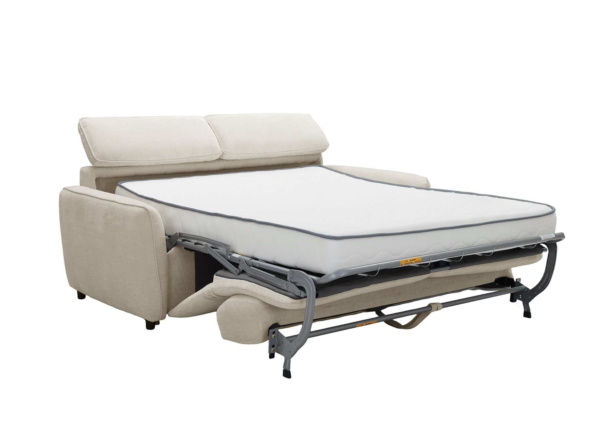 Sofá convertible Express de 3 plazas en tejido texturado beige JACINTHE