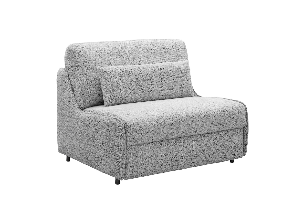 Sofá convertible Express de 1 plaza en tejido rizo gris IMELDA