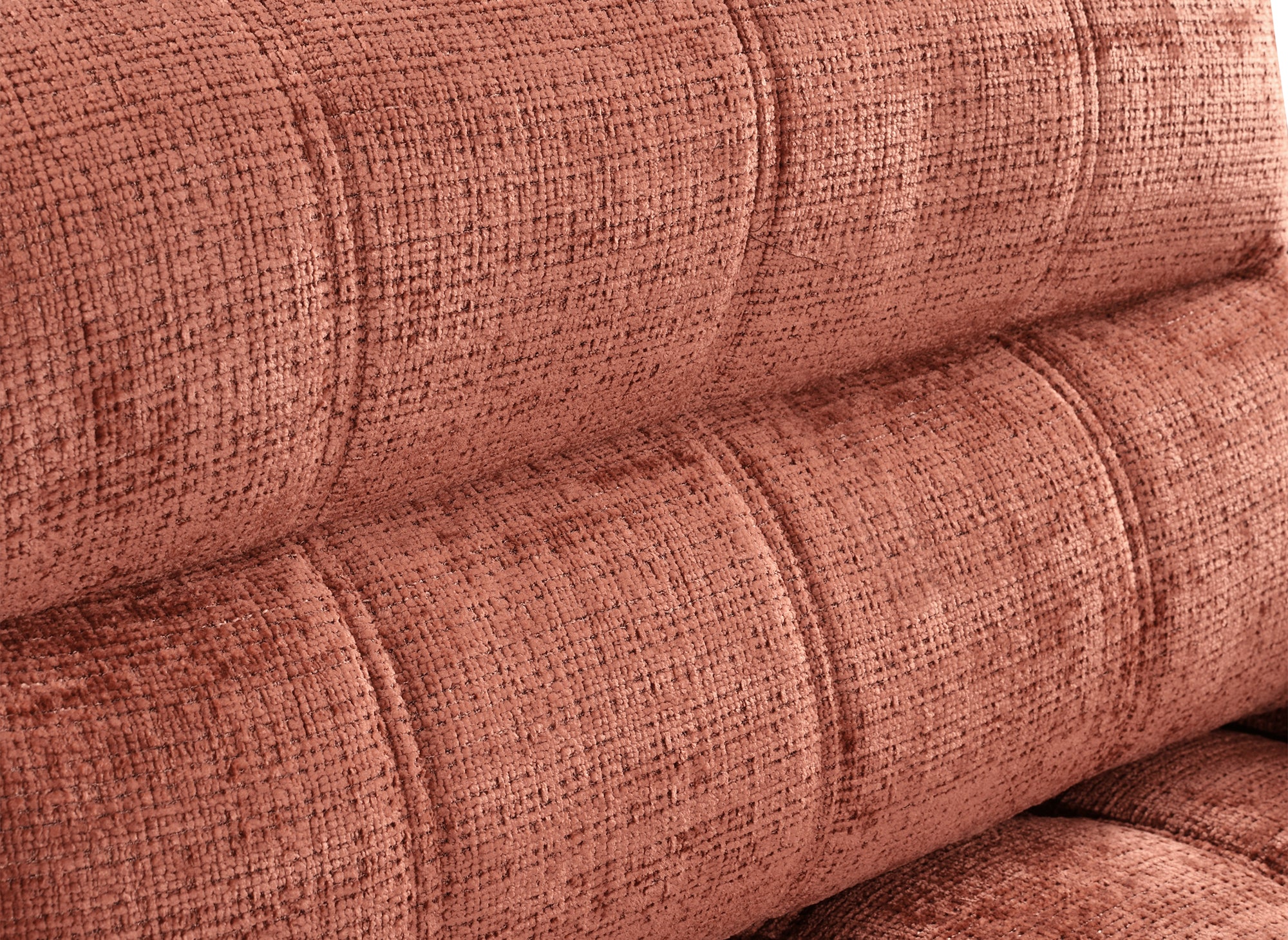 Sofá cama RALYA de 3 plazas con almacenaje en terciopelo terracota jaspeado