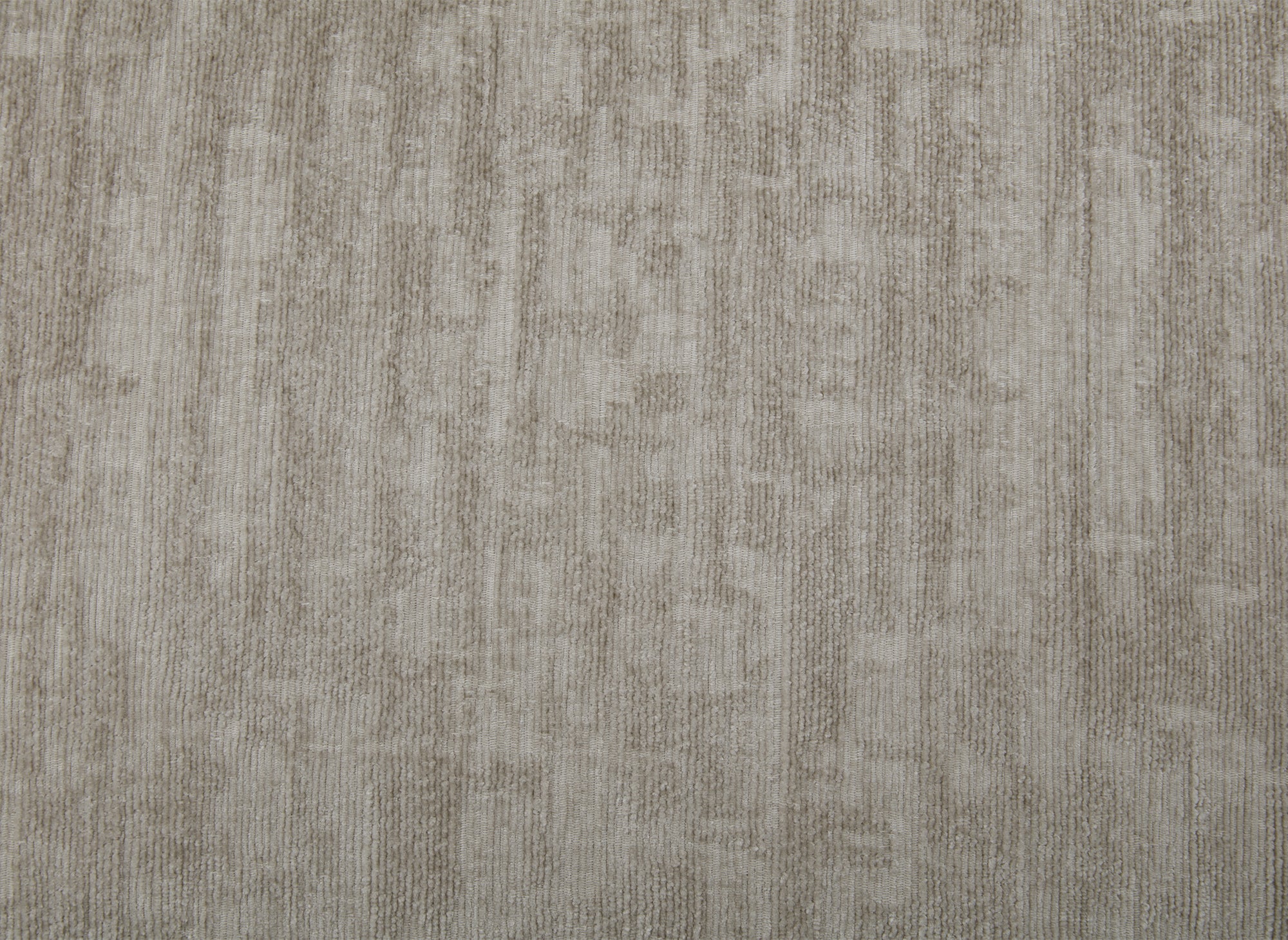 Sofá esquinero BALIANE de terciopelo jaspeado color topo