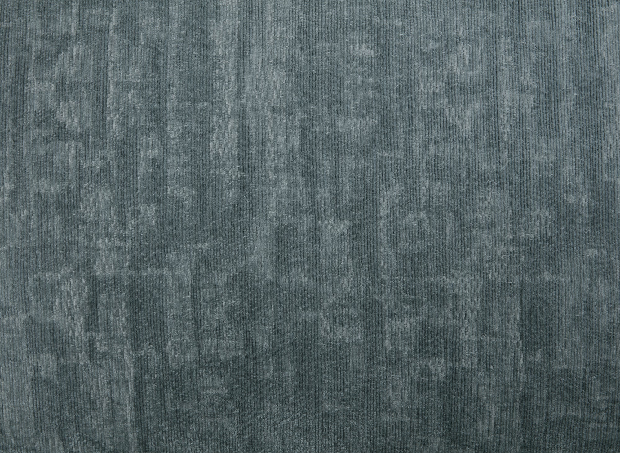 Sofá esquinero BALIANE de terciopelo azul jaspeado