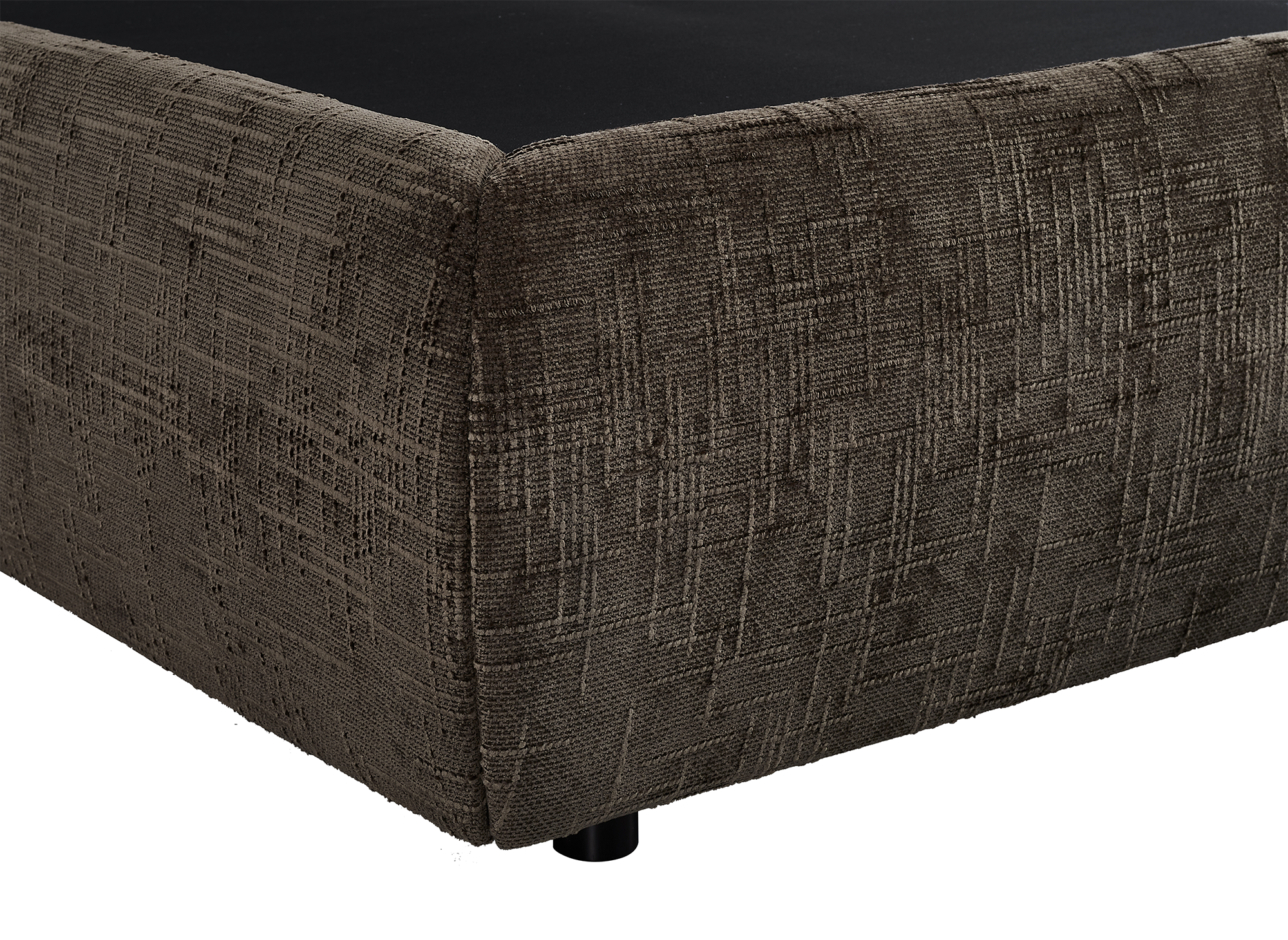 Cama con almacenaje MELY de terciopelo marrón jaspeado, 140x190 cm