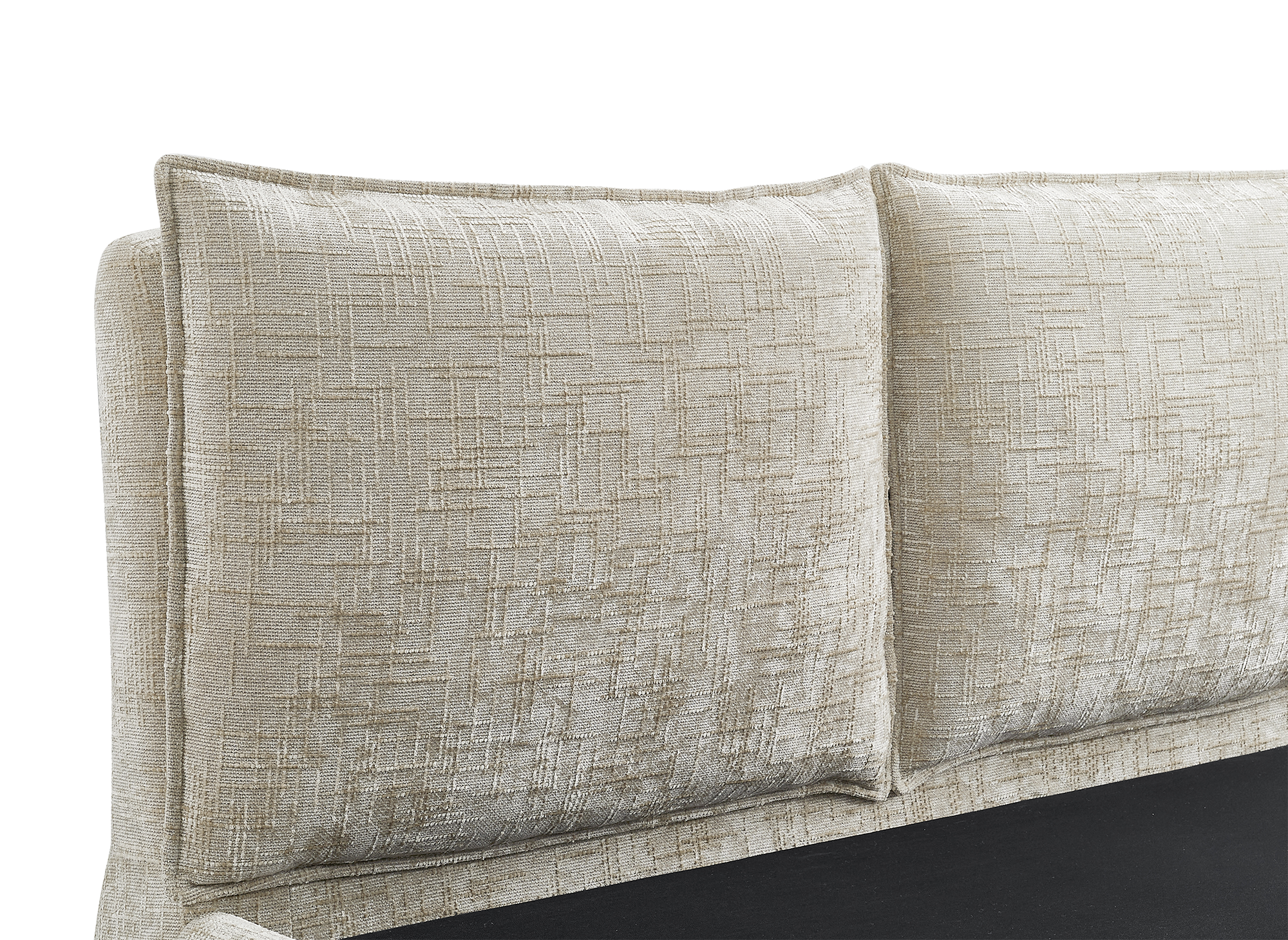 Cama con almacenaje MELY de terciopelo jaspeado color topo, 140 x 190 cm