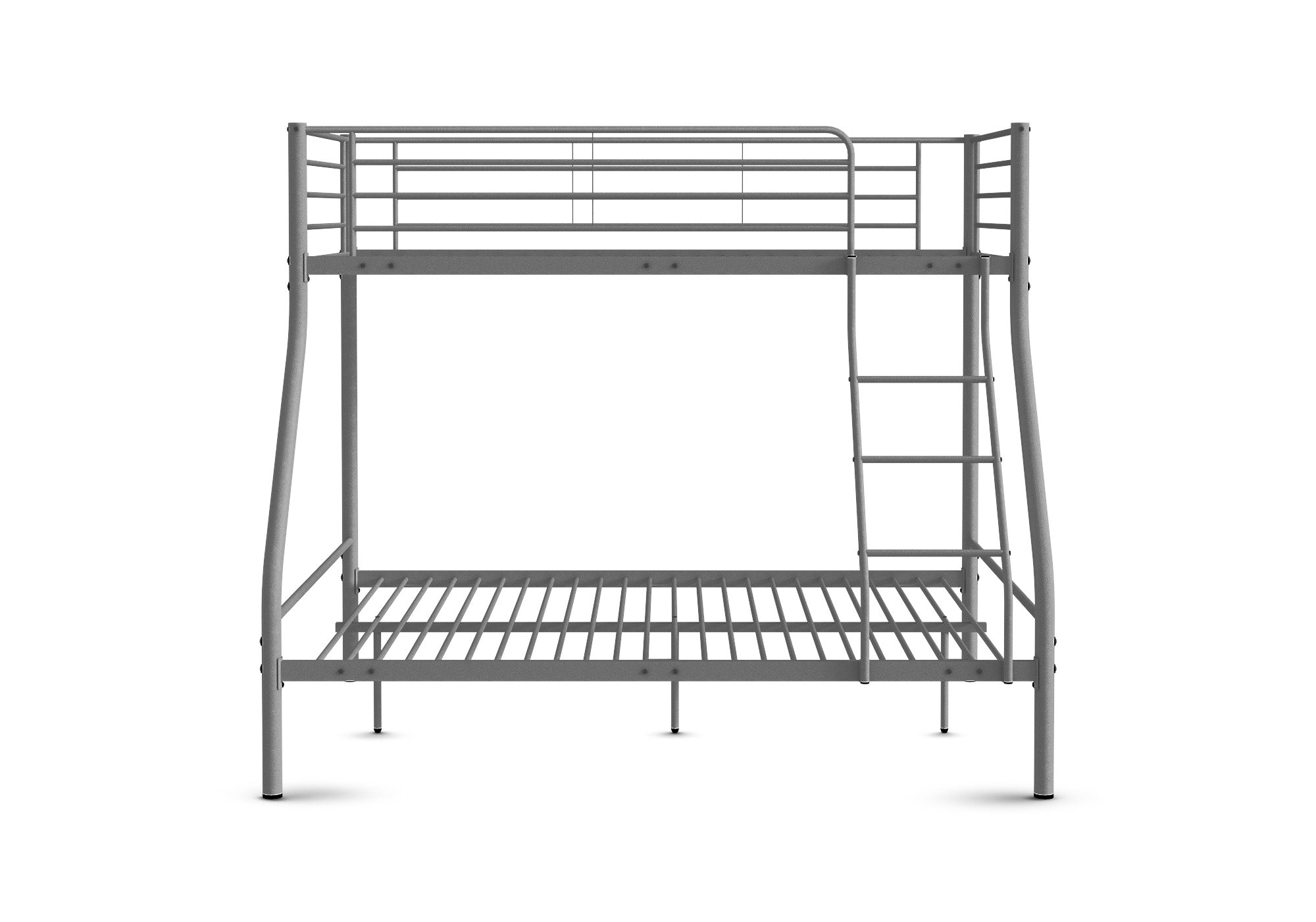 Litera TRINITY de 3 plazas en metal gris, 90 x 190 cm y 140 x 190 cm