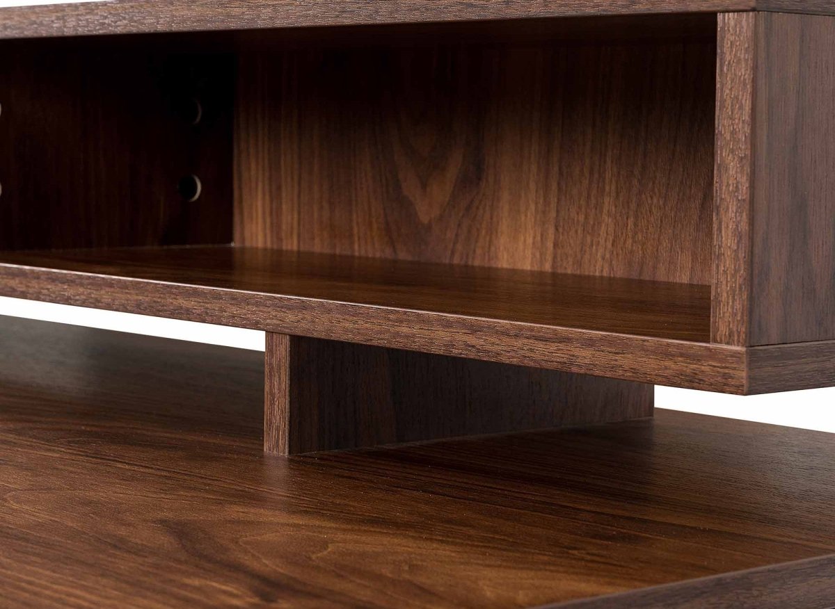 Bureau style industriel avec niches en bois et métal noir MARLINE - DécoInParis