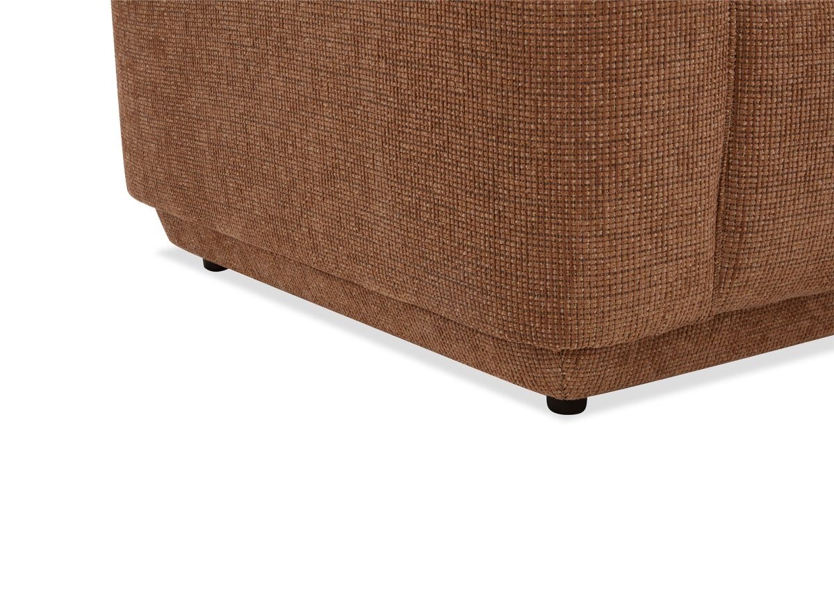 Canapé 3 places en velours chiné terracotta CARLOTA - DécoInParis