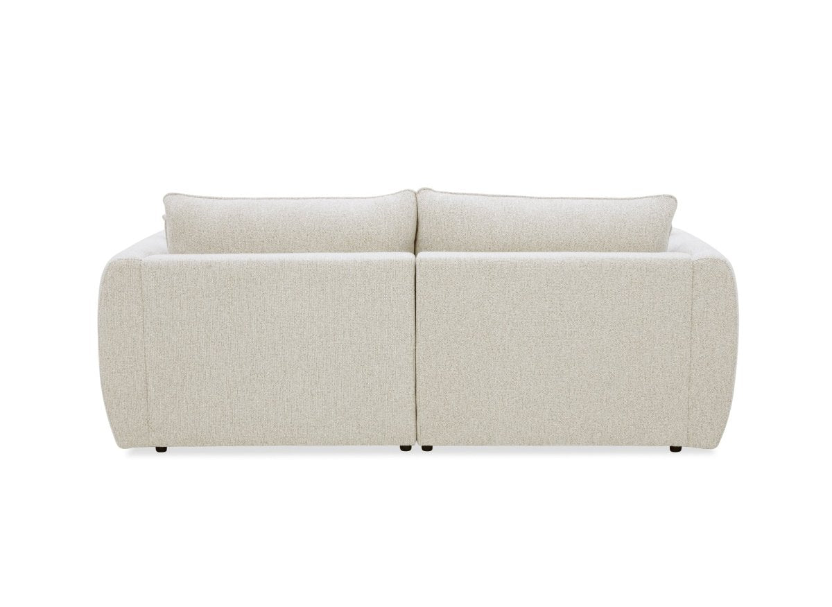 Canapé 3 places en velours texturé beige NALYA - DécoInParis