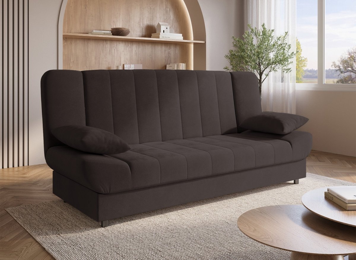 Canapé clic - clac convertible marron KOTI - DécoInParis