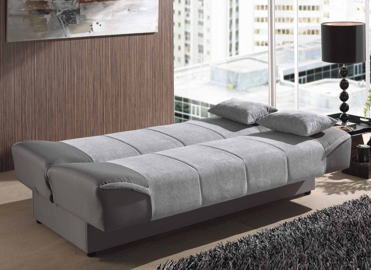 Canapé clic clac gris convertible NATI - DécoInParis