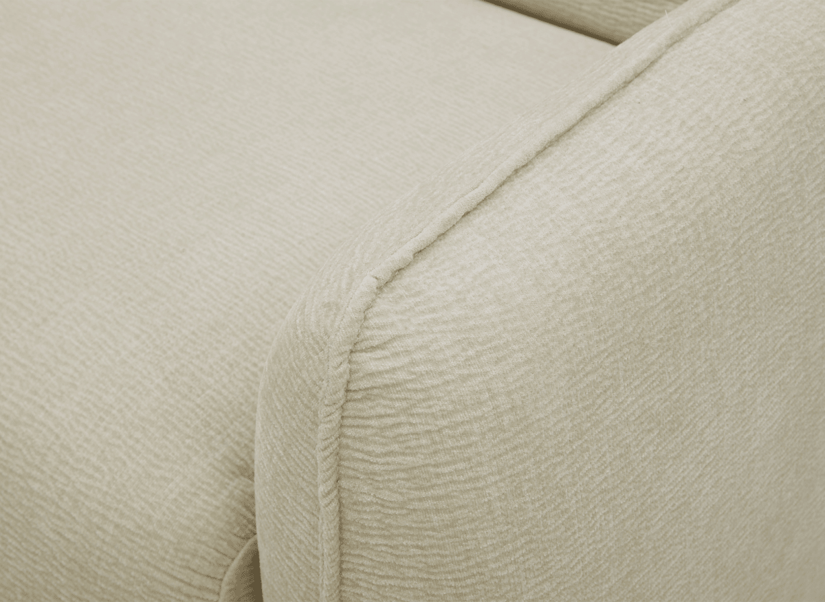 Canapé convertible express 3 places matelas 15 cm en tissu texturé beige ADILIO - DécoInParis