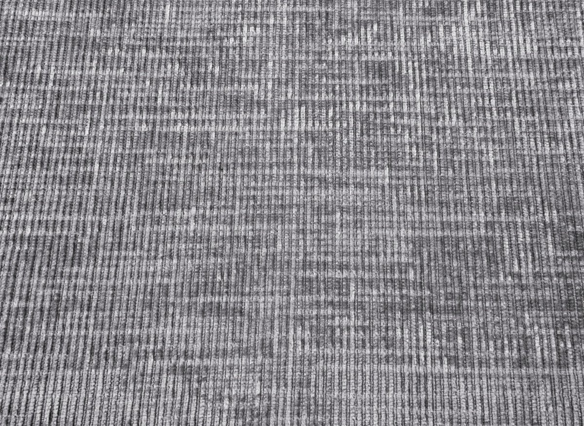 Canapé d'angle convertible avec coffre en velours chiné gris LUFY - Angle droit - DécoInParis