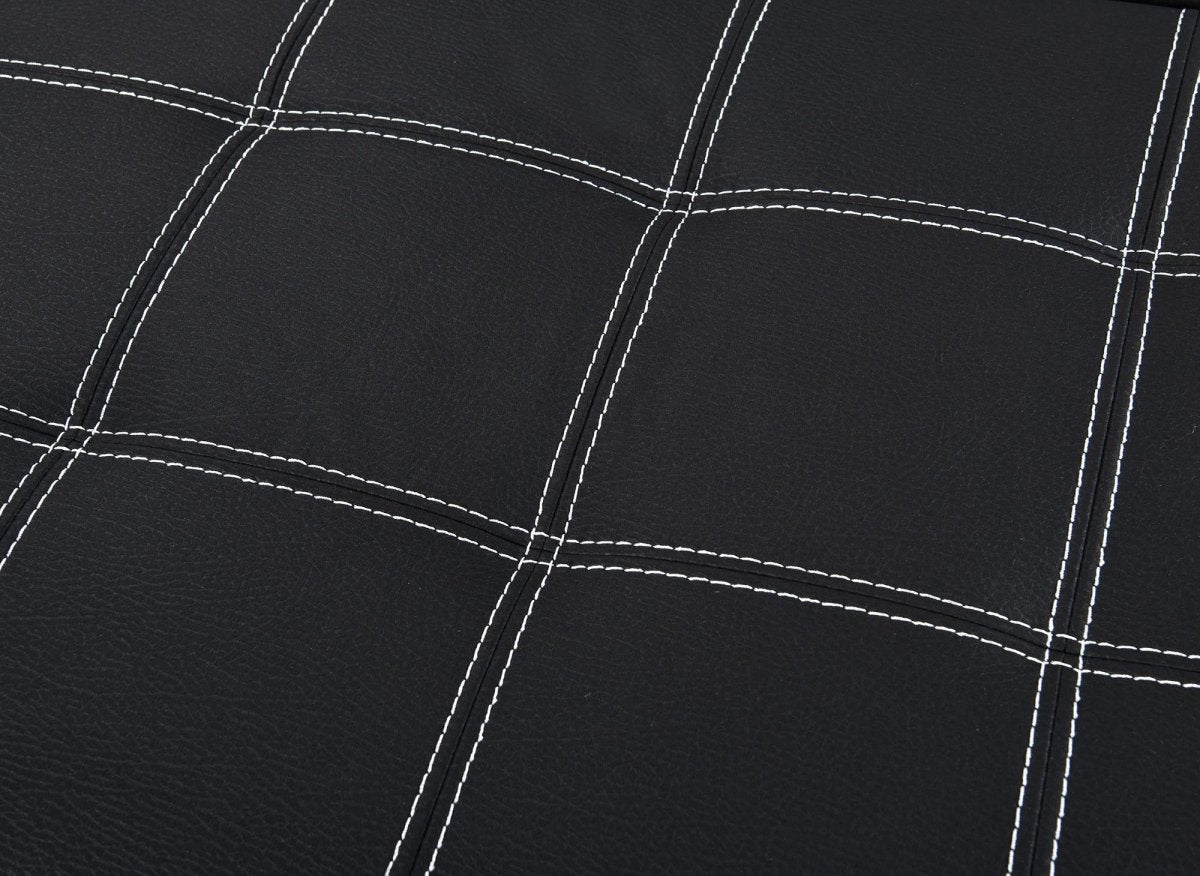 Canapé d'angle convertible en tissu noir DAVON - angle droit - DécoInParis