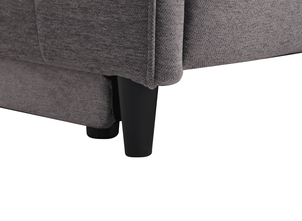 Canapé d’angle relax électrique en tissu gris foncé LUDMILA - Angle droit - DécoInParis