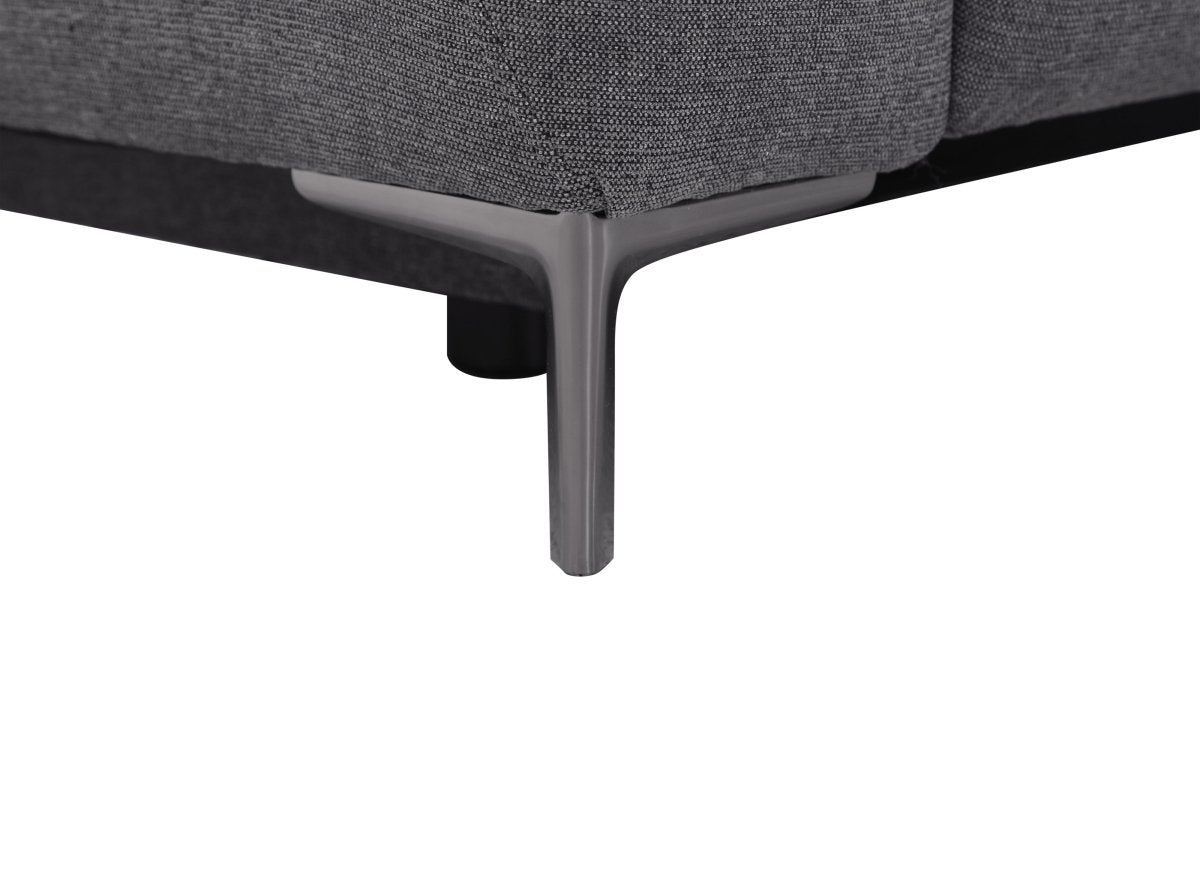 Canapé d'angle relax électrique en tissu gris foncé RAFAELA - Angle droit - DécoInParis