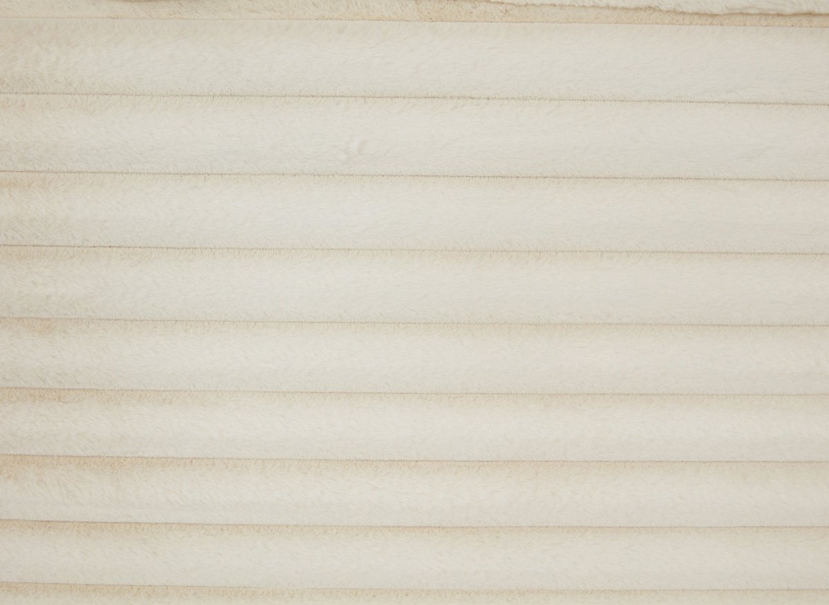 Canapé droit méridienne 2 places en gros côtelé doux beige DAHO - DécoInParis