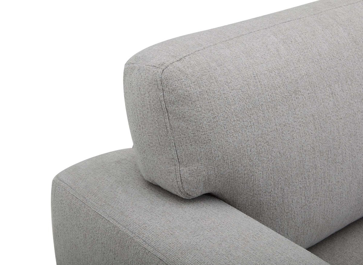 Canapé fixe 2 places en tissu gris AYLINE - DécoInParis