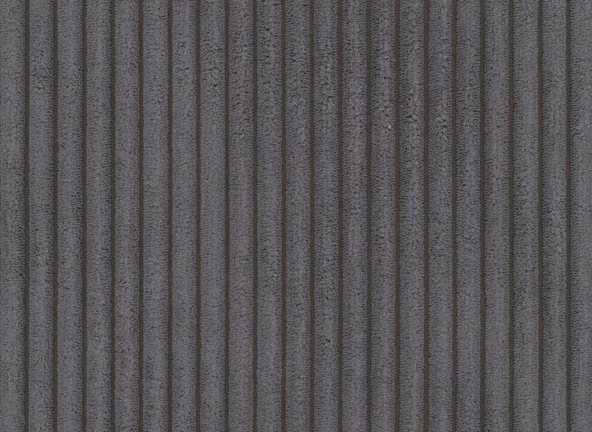 Canapé panoramique convertible avec coffre en velours cotelé gris anthracite - JADE - DécoInParis