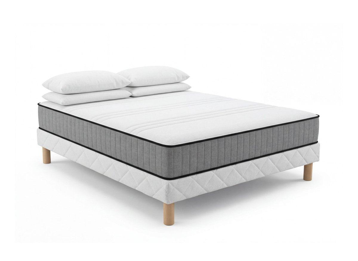 Ensemble 160x200 sommier tapissier + Matelas en mousse 20 cm - AWAN - DécoInParis