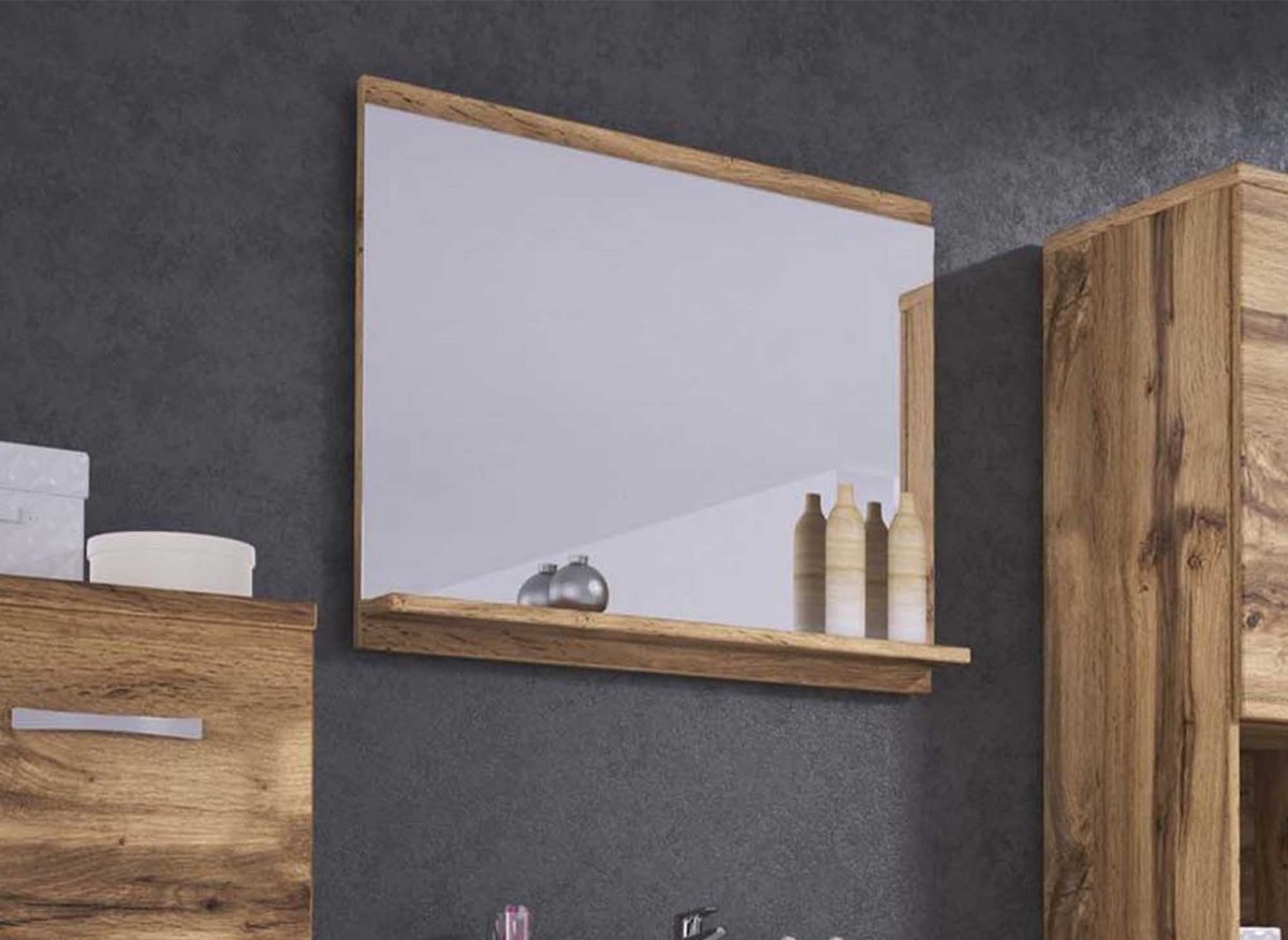 Ensemble meubles salle de bain design suspendu - Chêne vieilli ALBY - DécoInParis