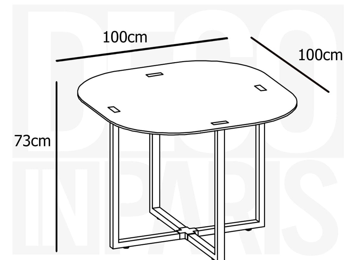 Ensemble table + 4 chaises encastrables beige FLEN - DécoInParis