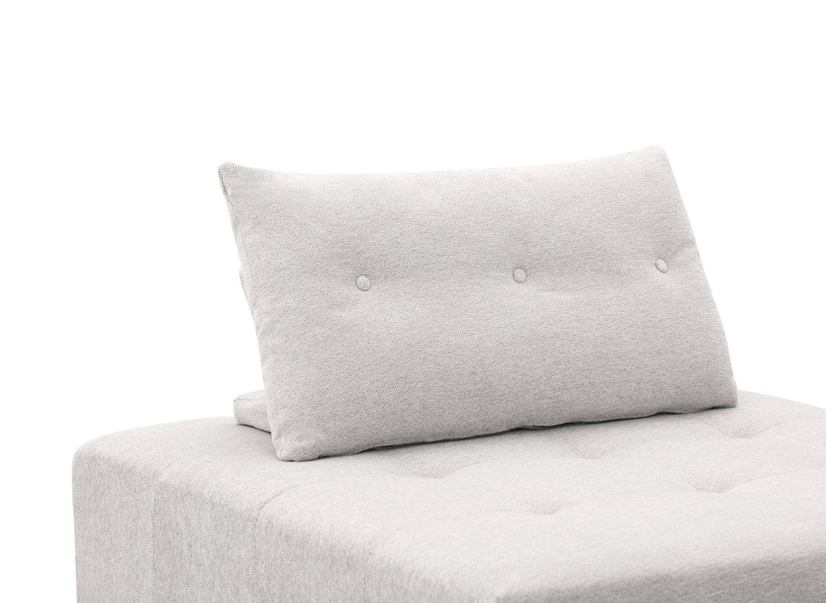 Fauteuil convertible en tissu texturé doux beige NATHEO - DécoInParis