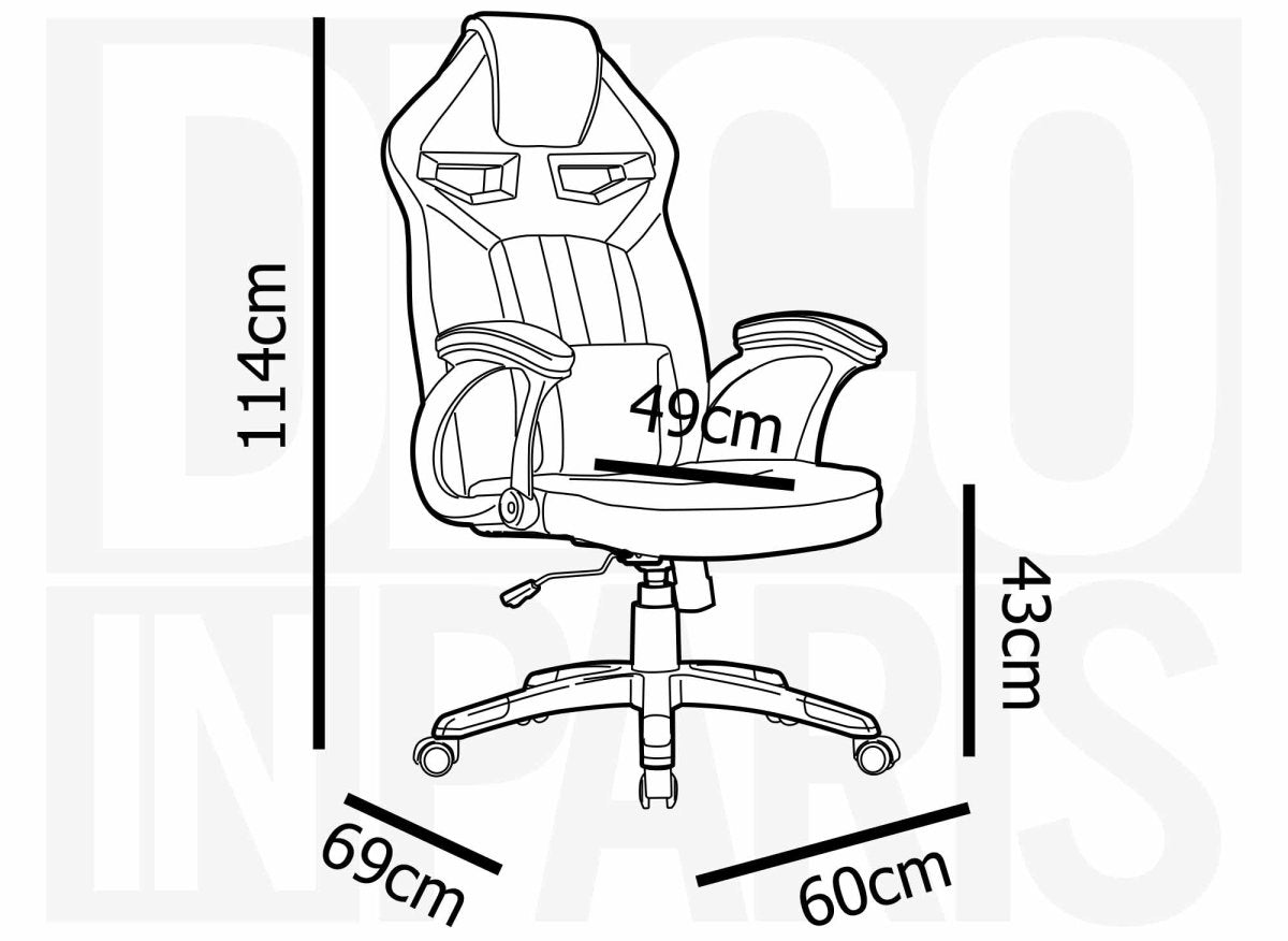 Fauteuil de bureau gaming en simili cuir noir et rouge ZONA - DécoInParis