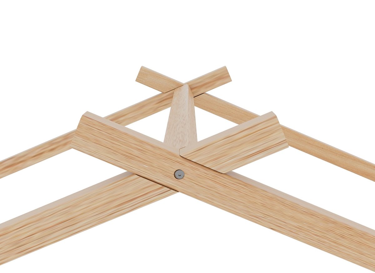 Lit cabane avec barreaux en bois 90 x 190 cm NIDOU - DécoInParis