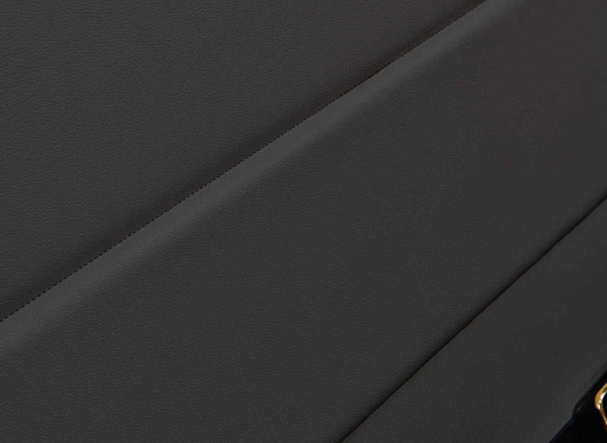 Lit coffre en simili cuir noir 180x200 cm ELENCE - DécoInParis