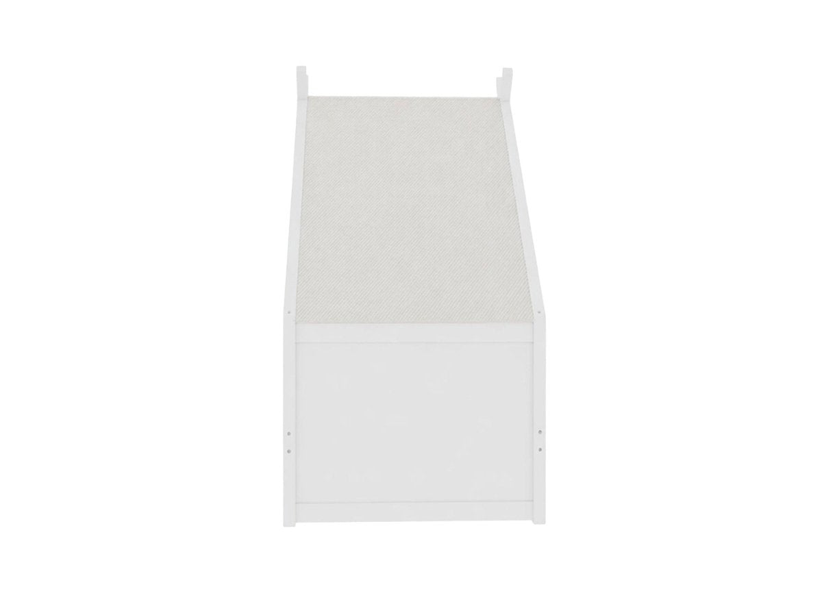 Lit gigogne cabane en bois blanc 90 x 190 cm LIMEO - DécoInParis