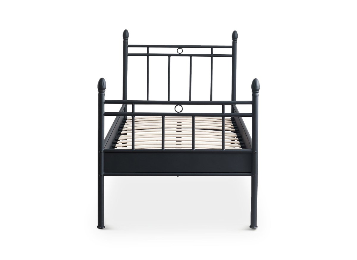 Lit simple en métal noir KADY 90 x 190 cm - DécoInParis