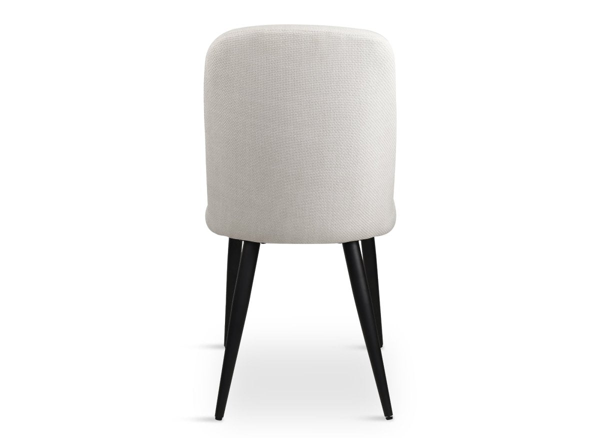 Lot de 2 chaises de repas en tissu lin beige KINSEY - DécoInParis