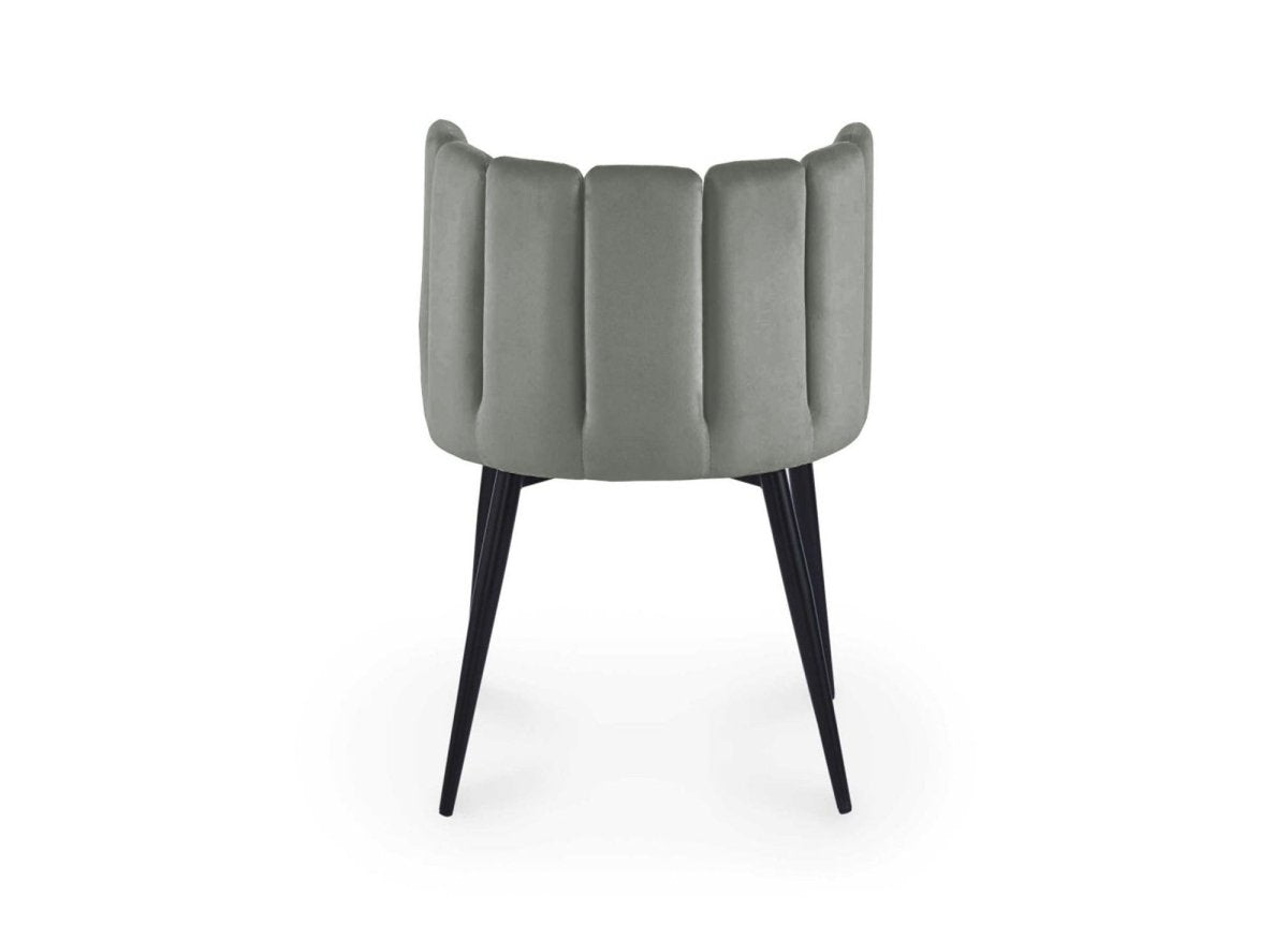 Lot de 2 chaises design en velours gris DEBBY - DécoInParis