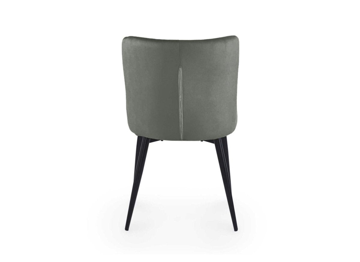 Lot de 2 chaises design en velours gris JENNY - DécoInParis