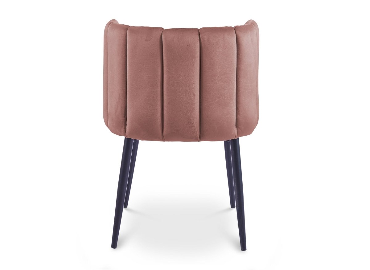 Lot de 2 chaises design en velours rose DEBBY - DécoInParis