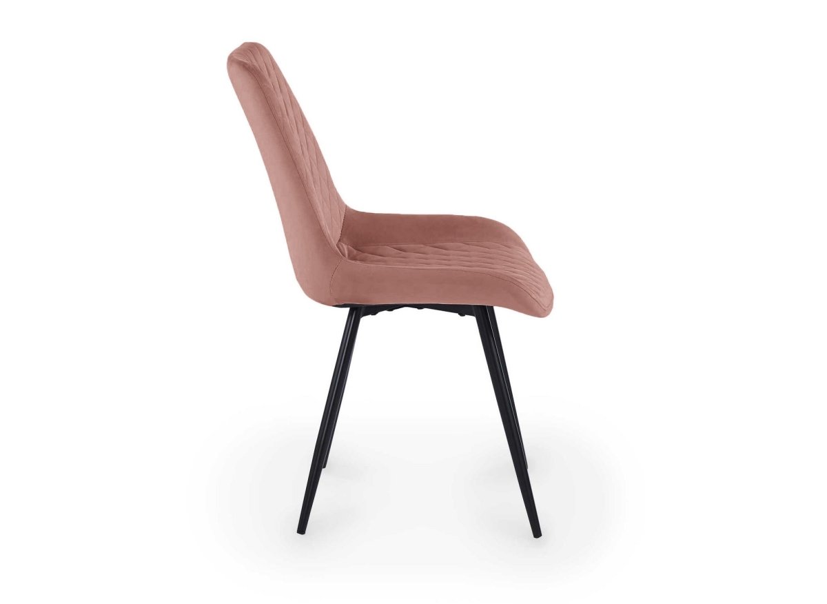 Lot de 2 chaises design en velours rose YOLA - DécoInParis