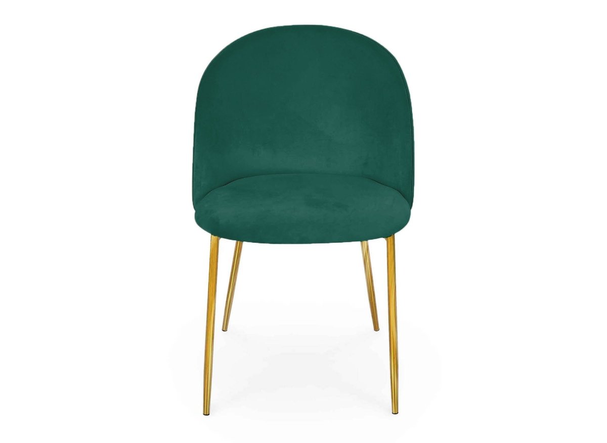 Lot de 2 chaises design en velours vert ARABEL - DécoInParis