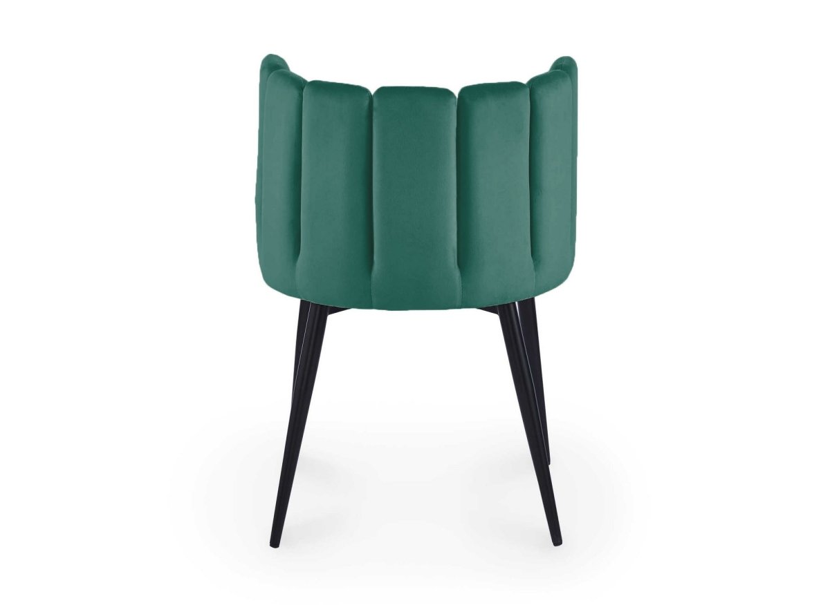 Lot de 2 chaises design en velours vert DEBBY - DécoInParis