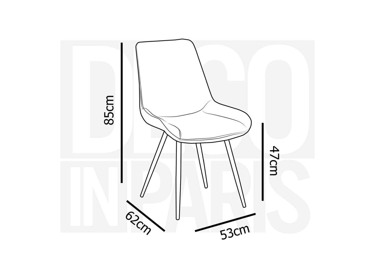 Lot de 2 chaises design en velours vert YOLA - DécoInParis