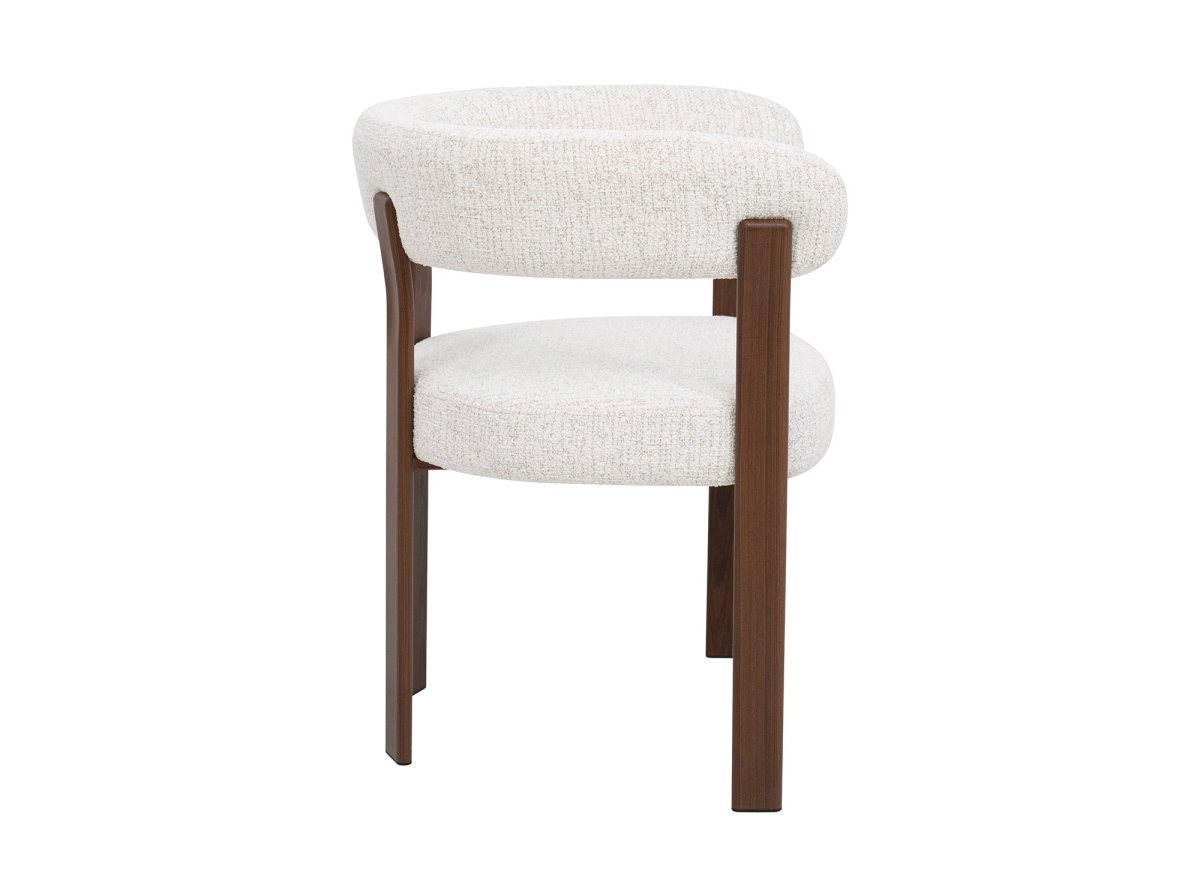 Lot de 2 chaises en velours tissé écru pieds en métal marron DIEGO - DécoInParis